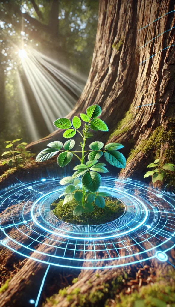 analyse une plante au laser